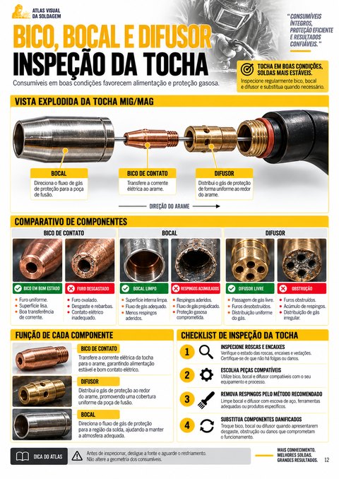 Inspeção de bico, bocal e difusor